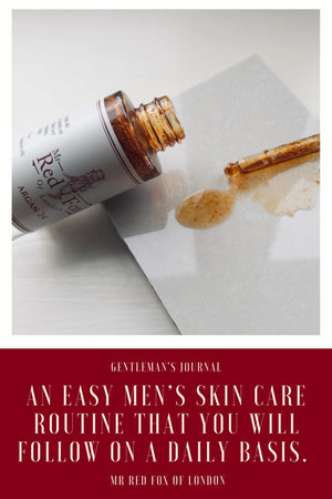This is an easy men’s skin care routine that you will actually follow on a daily basis. 